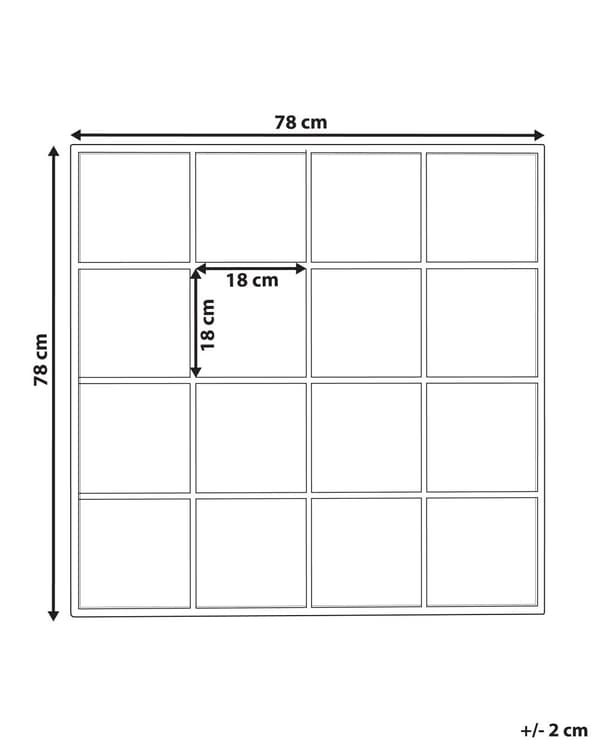 Speil Svart Metall Glass 78 x 78 cm Vindusformet Metallramme Industriell stil Moderne Dekorativt Veggspeil