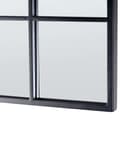 Miniatyrbilde 5 av 5: Speil Svart Metall Glass 78 x 78 cm Vindusformet Metallramme Industriell stil Moderne Dekorativt Veggspeil