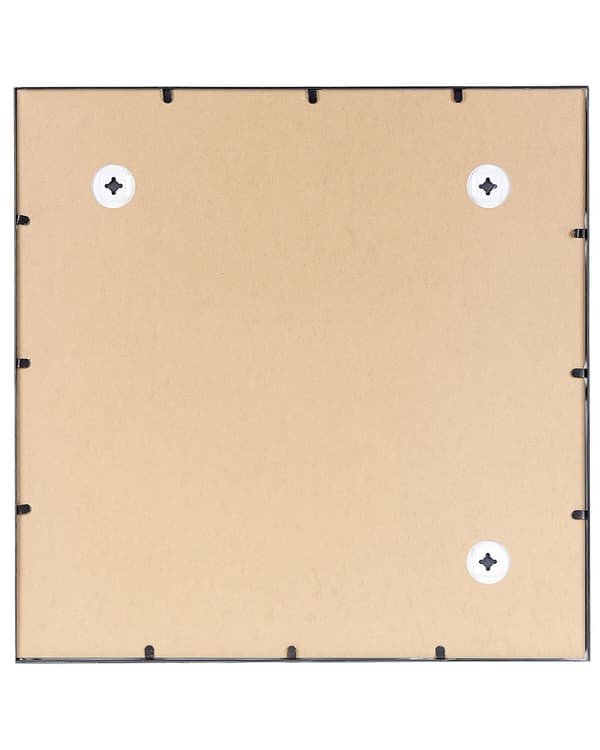 Väggmonterad Spegel Svart Metall Glas 78 x 78 cm Fönsterformad Fyrkantig Metallram Industriell Modern