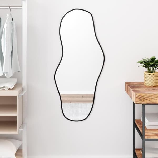 vidaXL vægspejl 100x45 cm sort