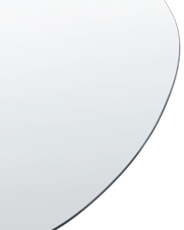 Väggspegel Silver Glas 40 x 65 cm Oval Dekorativ Väggmonterad Accent
