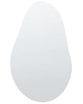 Miniatyrbild 1 av 5: Väggspegel Silver Glas 40 x 65 cm Oval Dekorativ Väggmonterad Accent