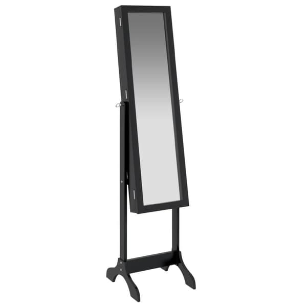 vidaXL fritstående spejl 34x37x146 cm sort