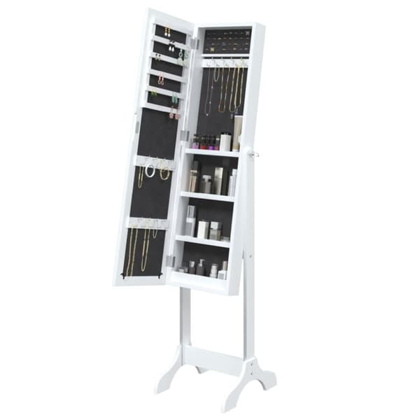 vidaXL Vapaasti seisova peili valkoinen 34x37x146 cm