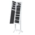 Miniatyrbild 9 av 11: vidaXL Fristående spegel med LED vit 34x37x146 cm