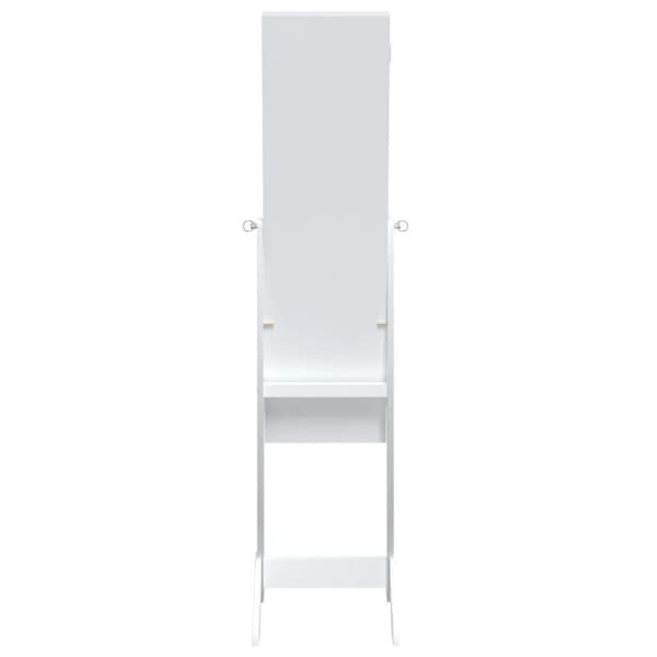 vidaXL Fristående spegel med LED vit 34x37x146 cm