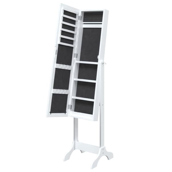 vidaXL Fristående spegel vit 34x37x146 cm