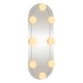 Miniatyrbild 3 av 9: vidaXL Väggspegel med LED-belysning 15x40 cm glas oval