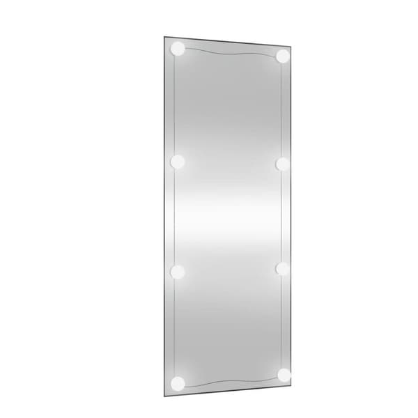 vidaXL Väggspegel med LED-belysning 40x100 cm glas rektangulär