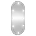 Miniatyrbild 3 av 11: vidaXL Väggspegel med LED-belysning 40x90 cm glas oval