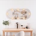 Miniatyrbild 4 av 11: vidaXL Väggspegel med LED-belysning 40x90 cm glas oval