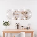 Miniatyrbild 2 av 11: vidaXL Väggspegel med LED-belysning 40x90 cm glas oval