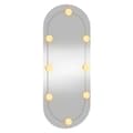 Miniatyrbild 4 av 11: vidaXL Väggspegel med LED-belysning 30x70 cm glas oval