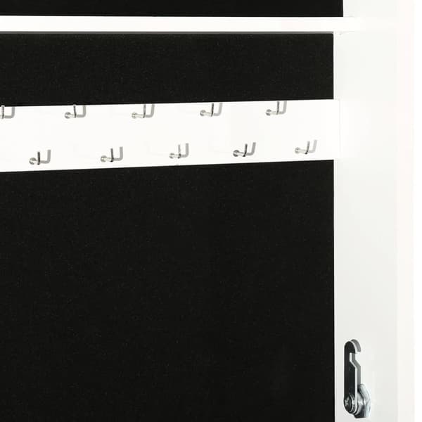 vidaXL fritstående spejlskab med LED-lys 42x38x152 cm hvid