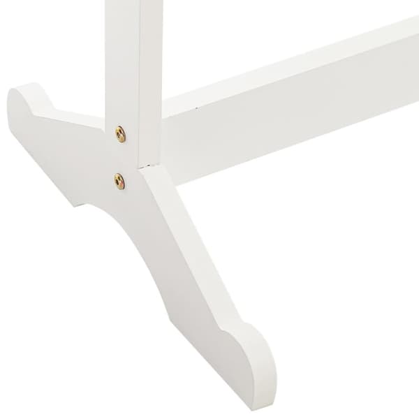 vidaXL fritstående spejlskab med LED-lys 42x38x152 cm hvid