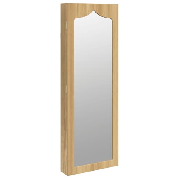 vidaXL Vegghengt smykkeskap med speil 37,5x10x106 cm