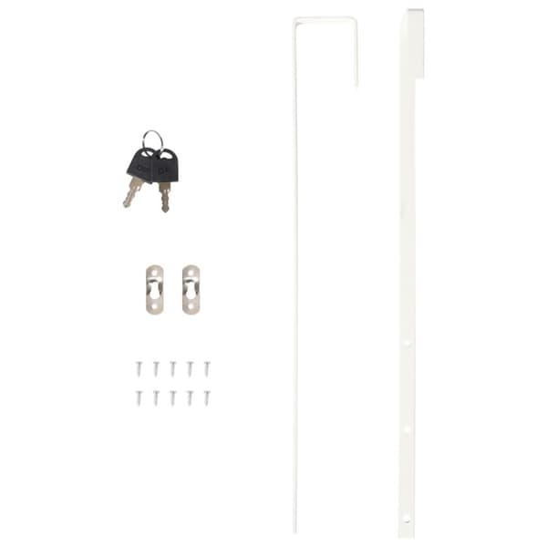 vidaXL Vegghengt smykkeskap med speil hvit 30x8,5x106 cm