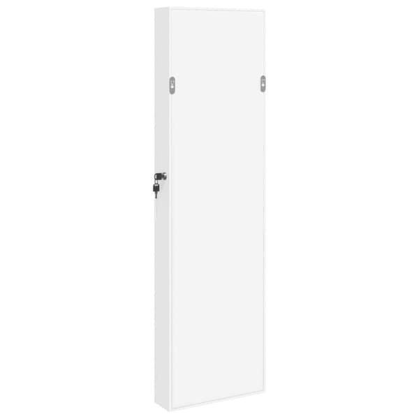 vidaXL Peilikorukaappi seinäkiinnitettävä valkoinen 30x8,5x106 cm