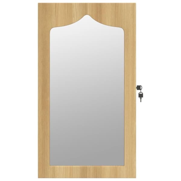 vidaXL Vegghengt smykkeskap med speil 37,5x10x67 cm