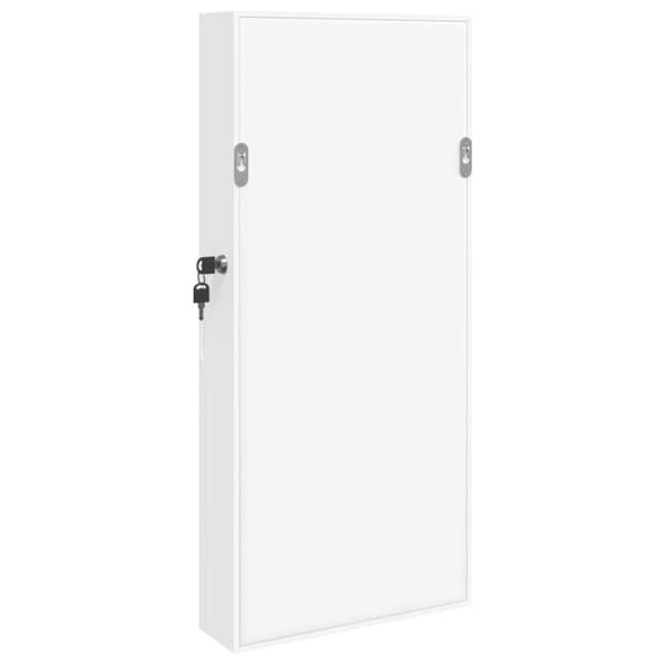 vidaXL væghængt smykkeskab med spejl 30x8,5x67 cm hvid