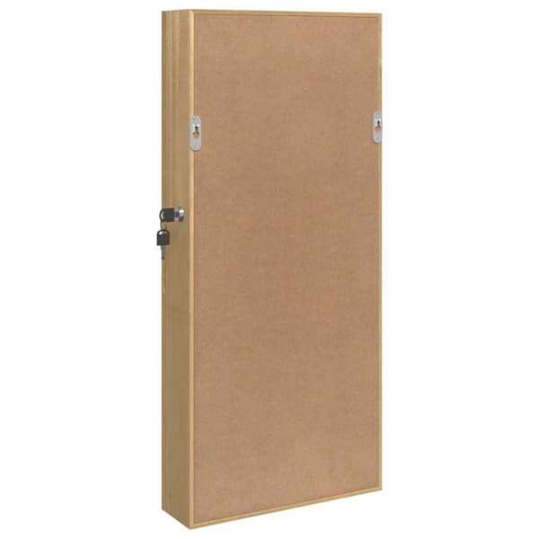 vidaXL Vegghengt smykkeskap med speil 30x8,5x67 cm