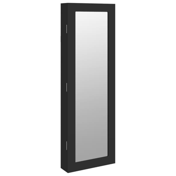 vidaXL Peilikorukaappi seinäkiinnitettävä musta 30x8,5x90 cm