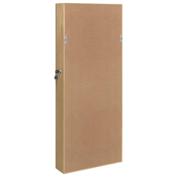 vidaXL Vegghengt smykkeskap med speil 37,5x10x90 cm