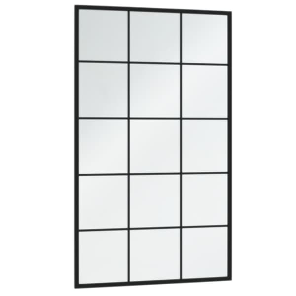vidaXL vægspejl 6 stk. 100x60 cm metal sort