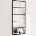 Miniatyrbilde 7 av 7: vidaXL Veggspeil 2 stk svart 100x40 cm metall