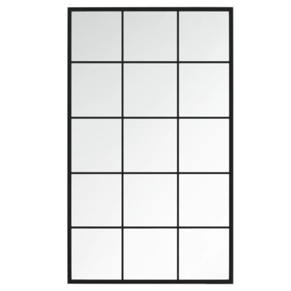 vidaXL Veggspeil 4 stk svart 100x60 cm metall