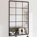 Miniatyrbilde 7 av 7: vidaXL Veggspeil 4 stk svart 100x60 cm metall