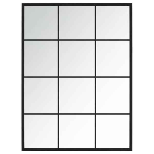 vidaXL Väggspeglar 2 st svart 80x60 cm metall