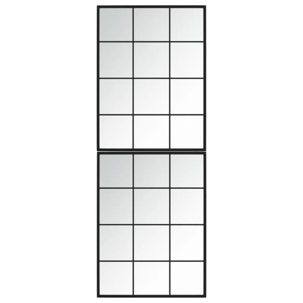 vidaXL Väggspeglar 2 st svart 80x60 cm metall