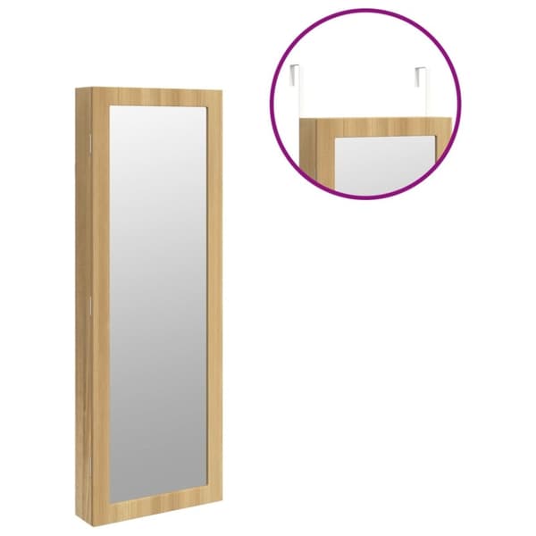 vidaXL Speilskap med LED-lys veggmontert