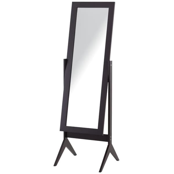 Rootz stående spejl - sort - konstrueret træ, glas - 18,5 cm x 18,11 cm x 58,27 cm
