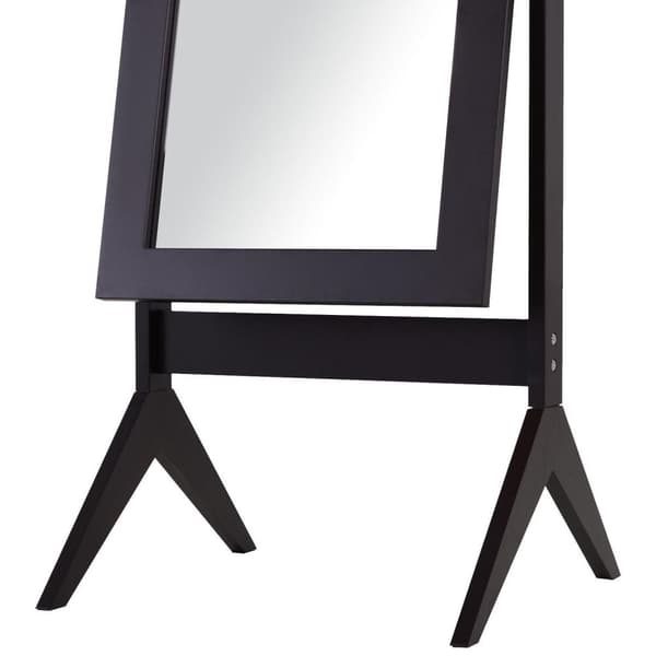 Rootz stående spejl - sort - konstrueret træ, glas - 18,5 cm x 18,11 cm x 58,27 cm