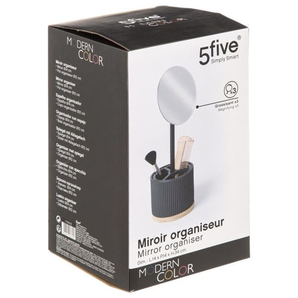 Atmosphera "Modern Color" Dispenser Handy Mirror - Charcoal