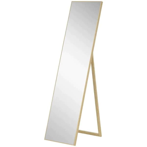 Rootz Dressing Mirror - Fullängdsspegel - Spegel - Med stativ Fristående - MDF/glas - Natur - 40cm x 35cm x 147cm