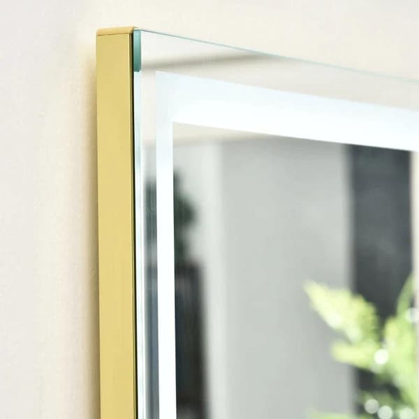 Rootz Dressing Mirror - Hellängdsspegel - Hellängd LED-spegel - Spegel - Väggmonterad dimbar spegel - Silver - 40cm x 37cm x 156,5cm