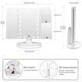 Miniatyrbild 4 av 4: Sminkspegel 1x -2x-3x Trifold Sminkspegel med 21 LED-lampor och spegel