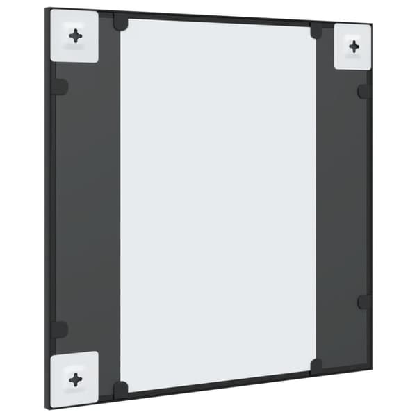 vidaXL Väggspegel svart 50x50 cm fyrkantig järn