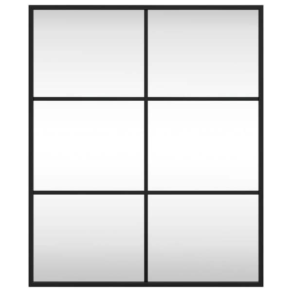 vidaXL Veggspeil svart 50x60 cm rektangel jern