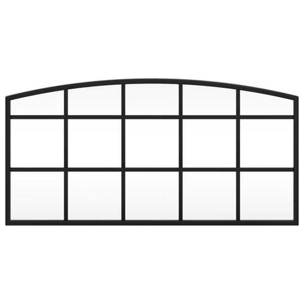 vidaXL Seinäpeili musta 60x30 cm kaari rauta