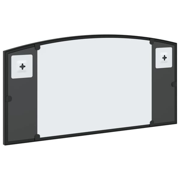 vidaXL Seinäpeili musta 60x30 cm kaari rauta