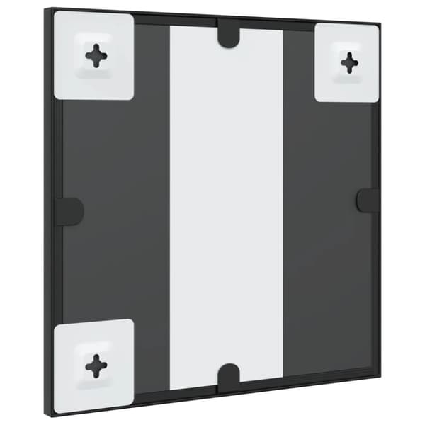 vidaXL Väggspegel svart 30x30 cm fyrkantig järn
