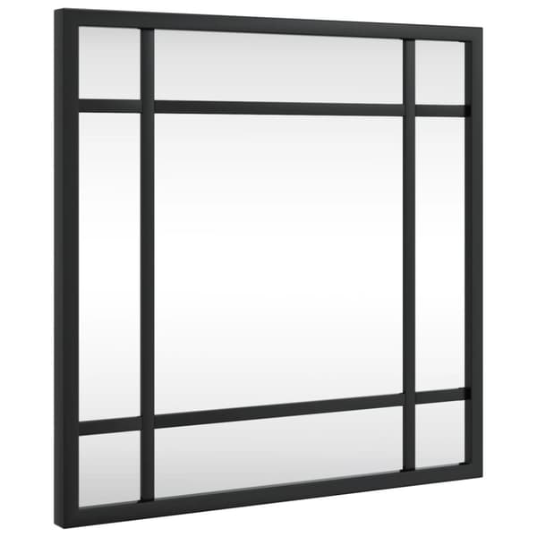 vidaXL Seinäpeili musta 30x30 cm neliö metalli