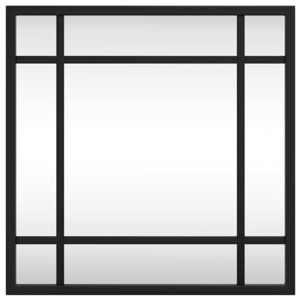 vidaXL Seinäpeili musta 30x30 cm neliö metalli