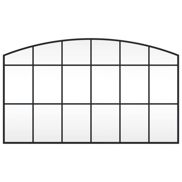 vidaXL Veggspeil svart 100x60 cm buet jern