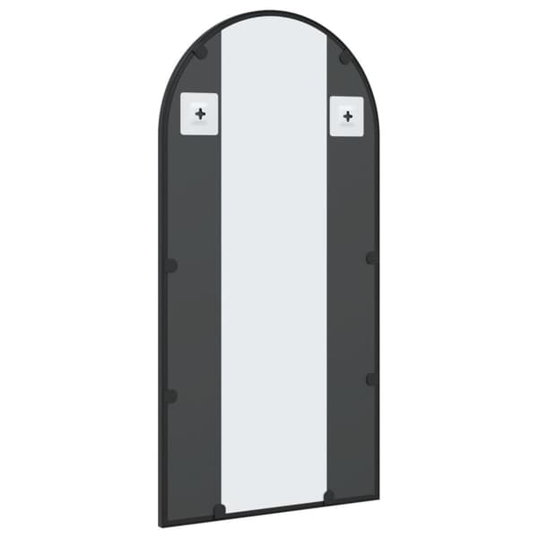 vidaXL Väggspegel svart 40x80 cm bågformad järn