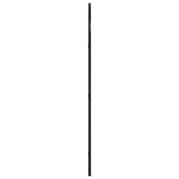 vidaXL Väggspegel svart 60x100 cm bågformad järn